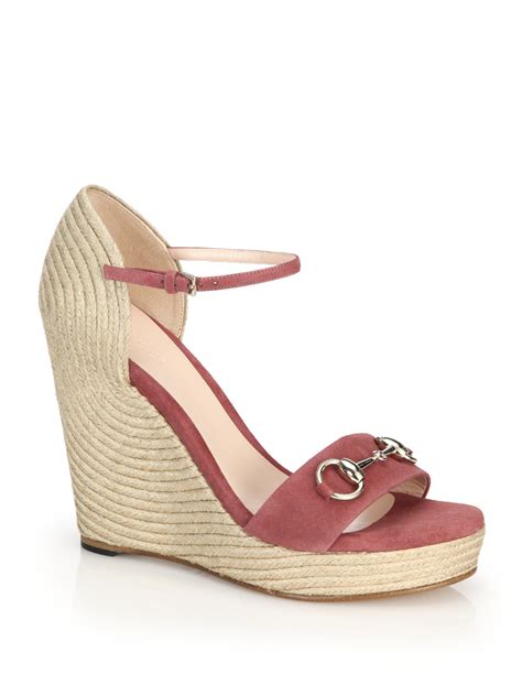 gucci espadrille slides|gucci espadrilles wedges pink.